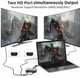 HDMI спліттер type-c на 2хHDMI 2 Port USB C Hub to Dual HDMI 4K 30HZ - зображення 5