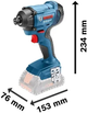 Профессиональный гайкокрут ударный аккумуляторный Bosch Professional GDR 180-LI: без АКБ, 160Нм, щеточный (06019G5124) - изображение 3