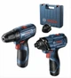 Профессиональный набор аккумуляторного инструмента Bosch GSR 120-LI + GDR 120-LI: с АКБ 2шт-12V 2 Ah, дрель-шуруповерт, гайковерт - изображение 1