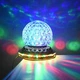 Светодиодная лампа на подставке шар вращающийся Rgb диско лампа ночник со светомузыкой - изображение 3