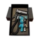 Брелок Ведмежа Bearbrick Кіборг Supreme Бірюзовий - зображення 1