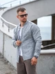 Рубашка мужская в полоску Casual рубашки мужские из хлопка Teamv Серая полоска XXL - изображение 1