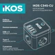 Сетевой фильтр-удлинитель IKOS C34S-CU 3 розетки 3 USB 1 Type-C 1.5 м 16A Черный (0007-CEF) - изображение 3