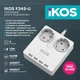 Сетевой фильтр-удлинитель IKOS F24S-U 2 розетки 4 USB 1.5 м Белый (0005-CEF) - изображение 2