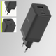 Зарядний пристрій Allity GaN PD QC ATC-01-65WACC 2x USB-C + 1x USB-A 65W Black (5906667550177) - зображення 5
