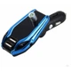 FM модулятор X8 Plus Bluetooth 2 USB AUX трансмиттер Синий (107480) - изображение 1