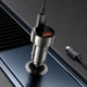 Адаптер автомобільний Hoco Type-C to Lightning Cable Leader dual-port Car charger with digital display set Z50 |1USB/1Type-C, 48W/3A, PD/QC| Колір metal-grey - зображення 6