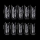 Гелевые типсы 140 шт/уп Дизайнер 4D Crystal Fast Gel Tips Trapezoid Medium TS2 с шипами для наращивания ногтей - изображение 3