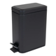 Мусорное ведро с плавным закрытием прямоугольное Zerix Sansa-TC0105 Black 5 л цвет черный (ZX5894) - изображение 1