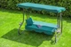Гойдалка садова лавка-гойдалка ЗМІЦНЮВАНА RELAX COMFORT зелена ПОДУШКА - изображение 3
