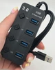Хаб USB 3.0 длинный кабель USB 1.2 м на 4 порта концентратор Черный USB-хаб HUB с выключателями Черный - изображение 11