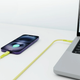 Kabel Qualo USB Type-C – USB Type-C 1.5 m Yellow (5907457773073) - obraz 6