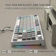Ігрова Бездротова Механічна Клавіатура ATTACK SHARK K86 Grey з TFT-дисплєм, RGB, 4000mAh, 2.4G/Bluetooth/Кабель, Українська розкладка - изображение 15