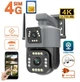 Уличная 4G камера V380 8Мп 2 объектива удаленный просмотр поддержка SIM-карт вращение сигнализация - изображение 1