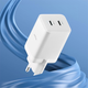 Зарядний пристрій Allity GaN PD QC ATC-01-45WCC 2x USB-C 45W White (5906667550375) - зображення 5