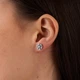 Пусеты серебряные Васильки 925 - изображение 6