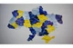 Деревянная Модульная Карта На Стену Панно PuzzleOk Карта Украины 160х110 см 43 детали Желто Голубой Цвет - изображение 1