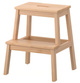 Taboret ze schodkiem IKEA BEKVAM 50 cm Buk (601.788.87) - obraz 1