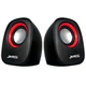 Комп'ютерні колонки Jedel M600 USB+3.5mm, 2x3W, 90Hz-20KHz, з регулятором гучності, дротові для комп'ютера або ноутбука Червоний-Чорний - зображення 1