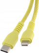 Kabel Qualo USB Type-C – Lightning 1.5 m Yellow (5907457773110) - obraz 3