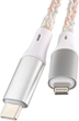 Кабель Qualo USB Type-C – Lightning 1 м White/Silver (5907457782402) - зображення 3