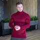 Мужской классический свитер приталенный 2XL красный (BLsv619dre) - изображение 2