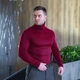 Мужской классический свитер приталенный 2XL красный (BLsv619dre) - изображение 4