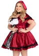 Женский Костюм красной шапочки Leg Avenue Gothic Riding Hood Красный 1X-2X (SO9126) - изображение 8