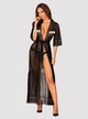 Пеньюар Obsessive Estiqua peignoir Черный XL/2XL ( SX1148 ) - изображение 1
