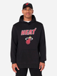 Bluza męska z kapturem kangurka New Era NBA Regular Heat 60505424 L Czarna (0197883645142) - obraz 1