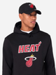 Bluza męska z kapturem kangurka New Era NBA Regular Heat 60505424 L Czarna (0197883645142) - obraz 3