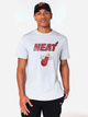 T-shirt męski bawełniany New Era NBA Regular Heat 60505470 XL Jasnoszary (0197883643612) - obraz 1