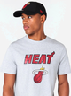 T-shirt męski bawełniany New Era NBA Regular Heat 60505470 XL Jasnoszary (0197883643612) - obraz 3