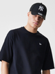 T-shirt męski bawełniany oversize New Era Ne Premium Essential Os 60752363 2XL Czarny (0198976882758) - obraz 4