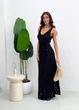Ажурное летнее платье длинное ART KNIT черное, S-M 037683 - изображение 1