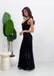 Ажурное летнее платье длинное ART KNIT черное, S-M 037683 - изображение 3