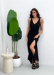 Ажурное летнее платье длинное ART KNIT черное, S-M 037683 - изображение 5