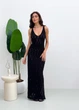 Ажурное летнее платье длинное ART KNIT черное, S-M 037683 - изображение 8
