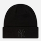 Шапка біні New Era Mlb Cuff Knit Bob 12122729 One Size Чорна (0193650537863) - зображення 1