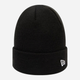 Czapka beanie New Era Cuff Knit 12134752 One Size Czarna (0193650910284) - obraz 1