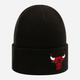 Шапка біні New Era NBA Essential Cuff Knit Bulls 12156075 One Size Чорна (0194088279479) - зображення 3