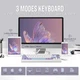 Клавіатура AJAZZ AK650 White-Purple Ігрова Бездротова Механічна. 2.4G/Bluetooth/Кабель. З Екранчиком. Батарея 5000 mAh. Flying Fish Switch - зображення 3