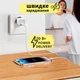 Міні мережевий зарядний пристрій Baseus Cube PD 20W Швидка зарядка з кабелем Data Cable Type-C to Lightning для Iphone 1m White - зображення 2