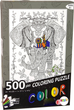 Puzzle do kolorowania LEAN Toys Słoń 500 elementów 14154 (5905679070383) - obraz 1