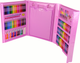 Zestaw artystyczny LEAN Toys w walizce 208 elementów Różowy 16155 (5905679077030) - obraz 3