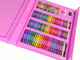 Zestaw artystyczny LEAN Toys w walizce 208 elementów Różowy 16155 (5905679077030) - obraz 6