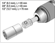 Zestaw adapterów YATO HEX 1/4" 3/8" 1/2" 3 szt (YT-04685) - obraz 5