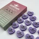 Фиолетовый двосторонній міні баф Nail Buff Heart Mini Дизайнер "серце" 180/240 грит для шлифования ногтевой пластины - изображение 3