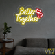 Неонова вивіска "Better Together" 30х21 см - изображение 1