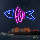 Неонова вивіска «Fish» 60х34 см - изображение 1